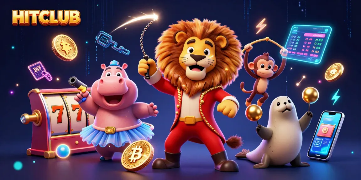 Experience HITCLUB's exciting gameplay with vibrant characters and dynamic casino elements in action.