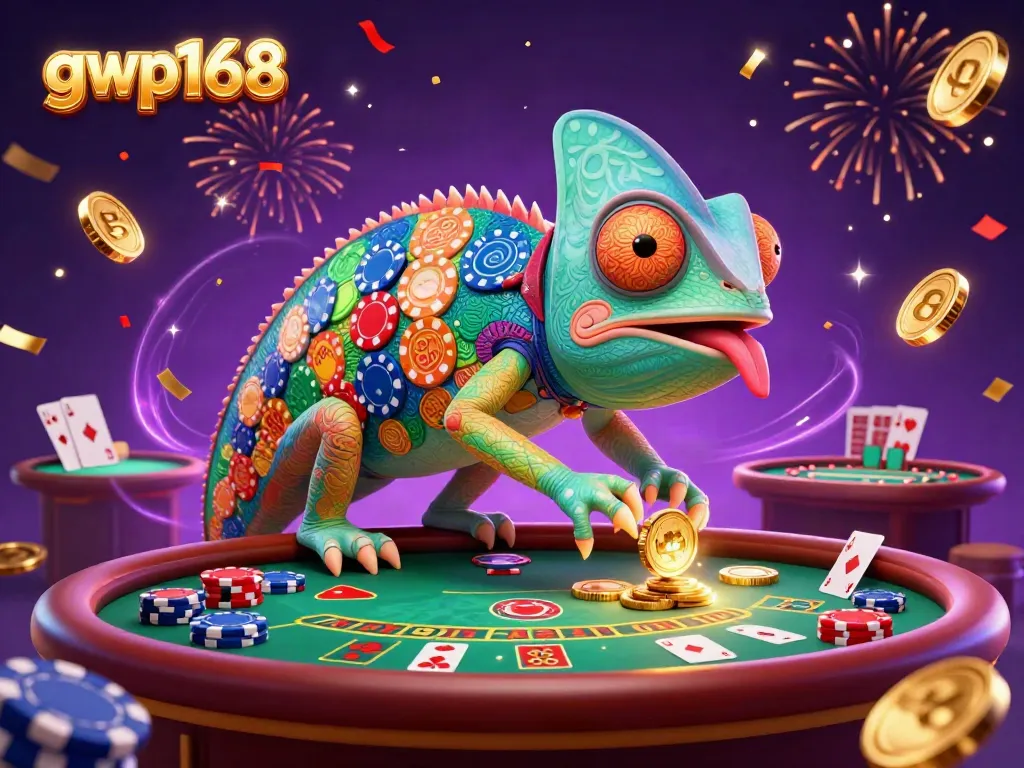 Pengalaman bermain yang menyenangkan di gwp168 dengan chameleon kasino dan elemen permainan yang meriah.
