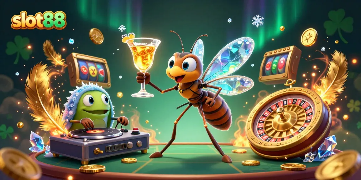 Slot88 hadir dengan ilustrasi kasino 3D yang memukau, menyajikan simbol slot yang kaya dan misterius.