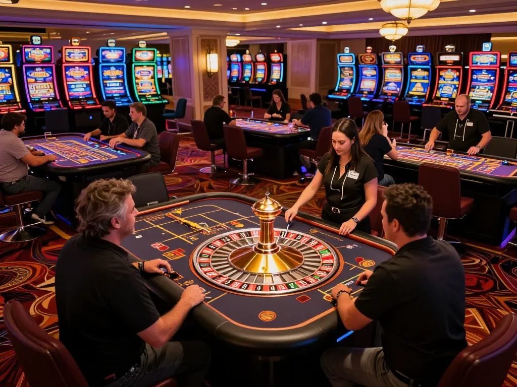Players enjoy dynamic gameplay at the Kuwin casino, showcasing excitement and strategic betting.