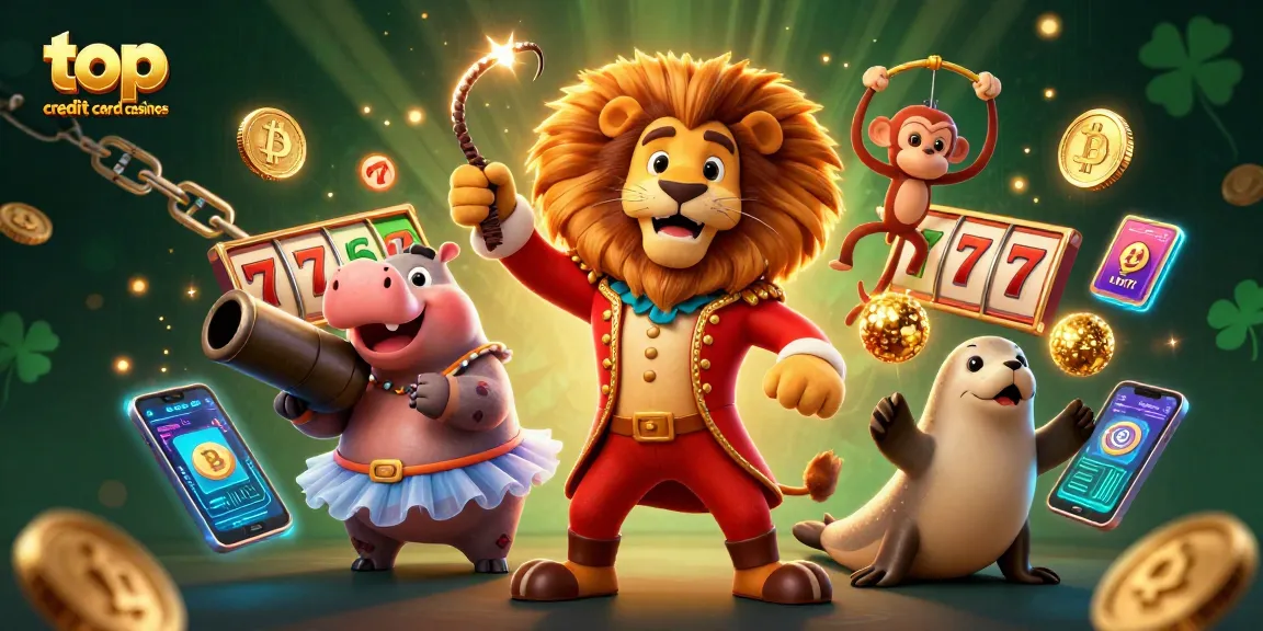 Experience thrilling action at top credit card casinos with vibrant character interaction and dynamic gaming elements.