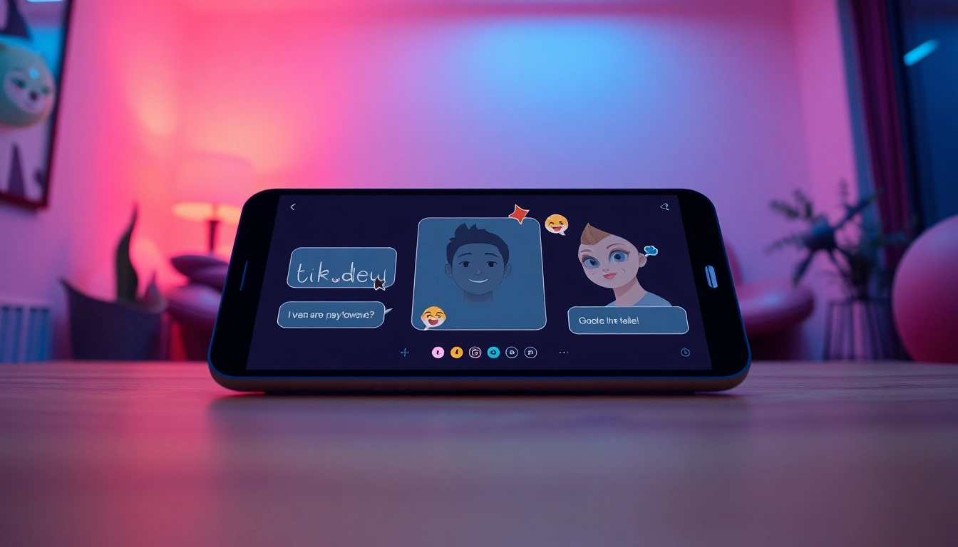 Engaging visual of free AI sex chat with playful characters and modern interface.