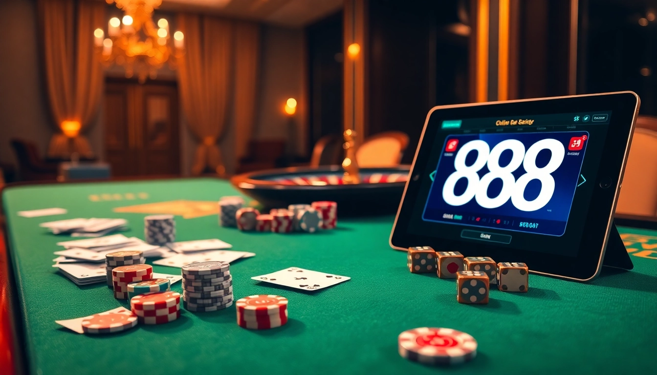 Players enjoying the thrills of 888 new casino games at a vibrant gaming table.