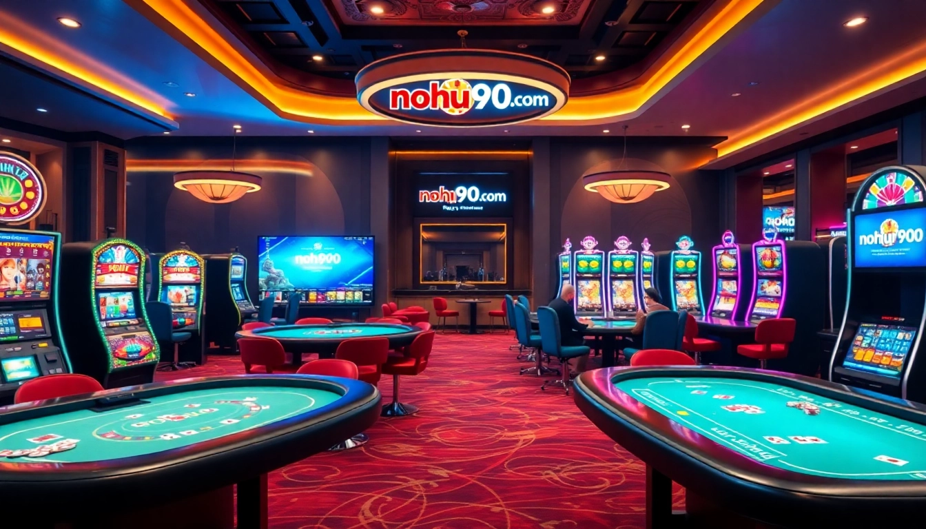 Experience the thrill of gaming at nohu90 com with vibrant casino tables and exciting slot machines.