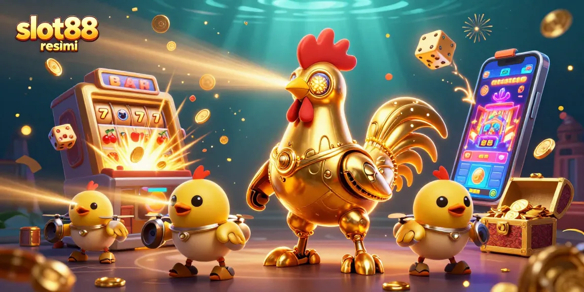 Experience excitement with slot88 resmi in a thrilling 3D jackpot scene filled with vibrant casino elements.