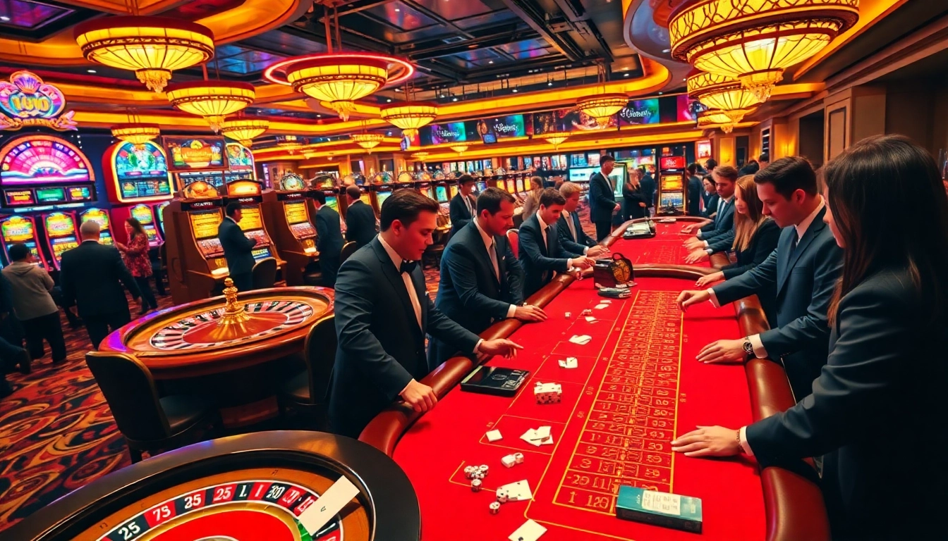 Vibrant casino gaming scene at https://rr88co.net/ featuring roulette tables and excited players