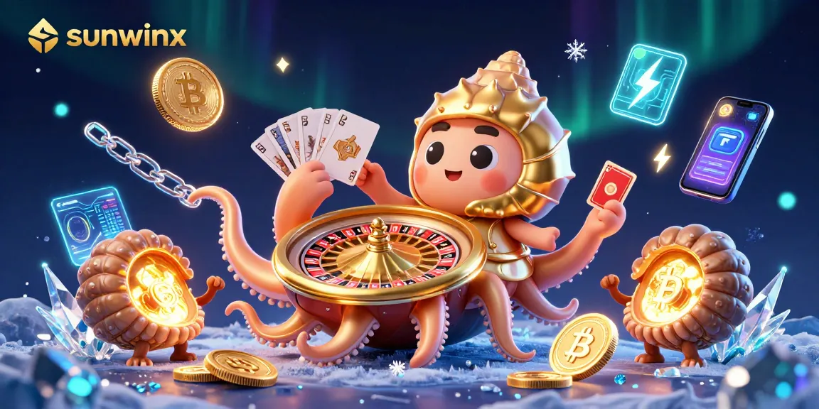 Engage in exhilarating gameplay with sunwinx, featuring a vibrant 3D illustration of a giant nautilus roulette.