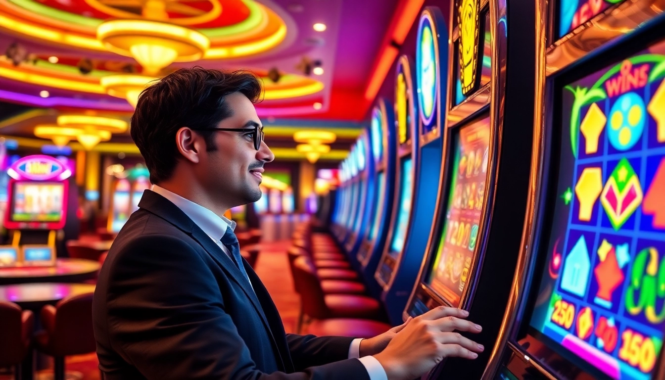 Experience thrilling gaming with slot demo pg on an upscale casino floor.