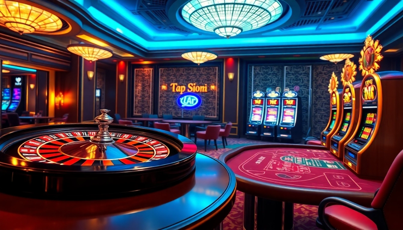 TẬP ĐOÀN KJC elevates the gaming experience with vibrant casino tables and engaging gambling action.