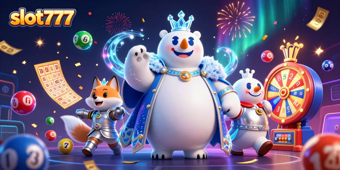 Experience thrilling wins with slot777 in a vibrant, energetic casino scene.
