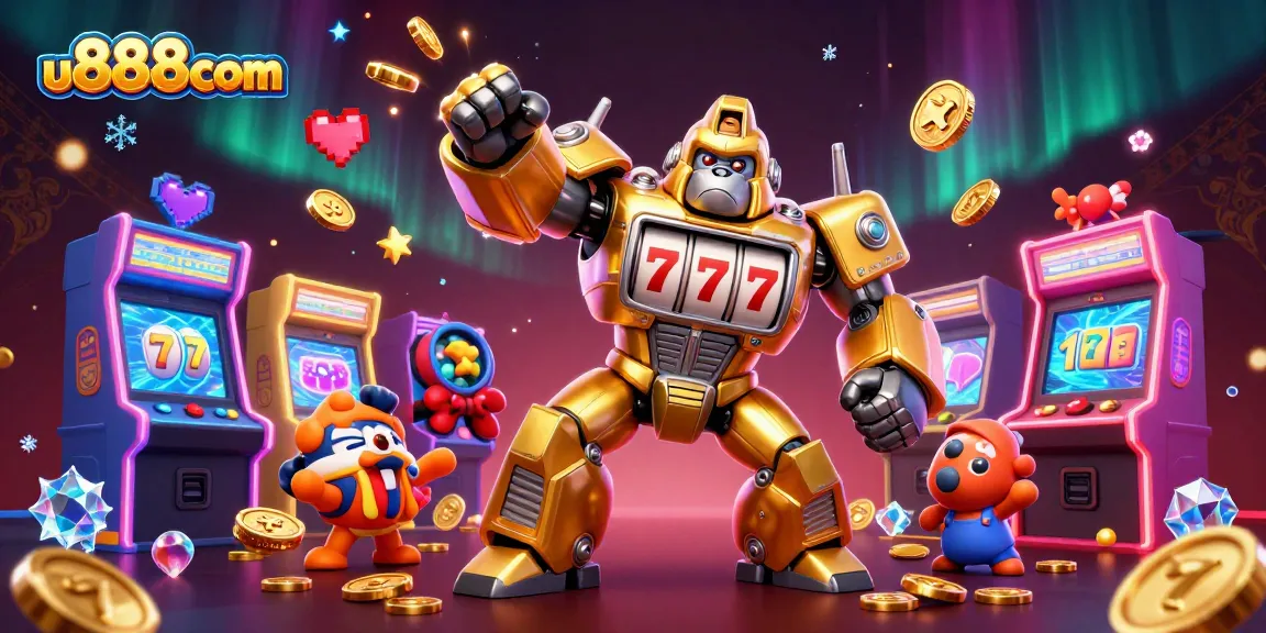 Experience thrilling wins at u888com with a golden gorilla mech and arcade elements combining excitement.