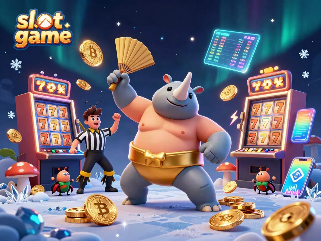 Experience the thrill of slot game action with vibrant characters and glowing coins in this dynamic scene.