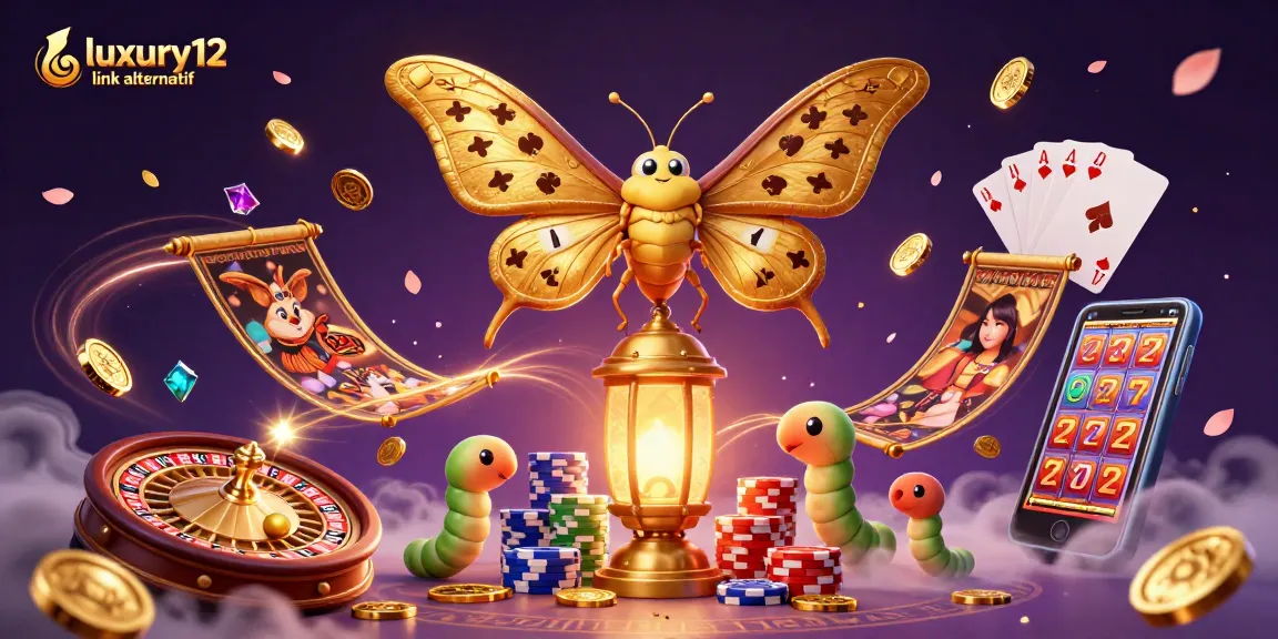 Experience thrilling gaming with luxury12 link alternatif in a vividly illustrated casino scene
