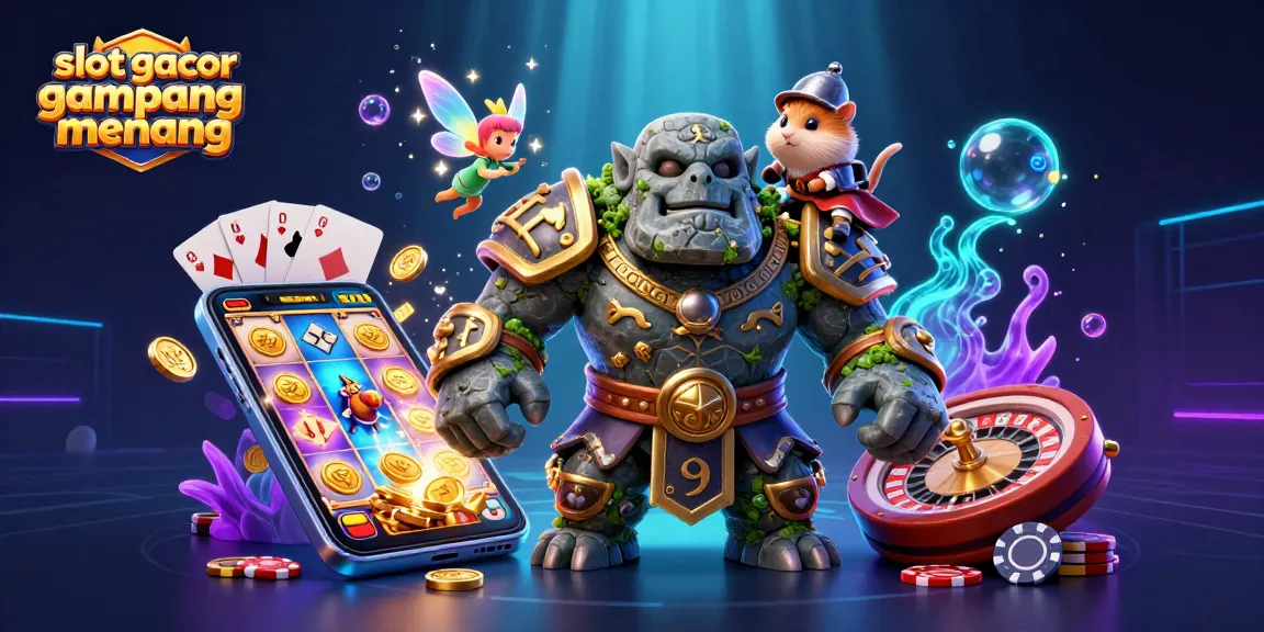 Experience slot gacor gampang menang with a magical scene featuring characters and dynamic gaming elements.