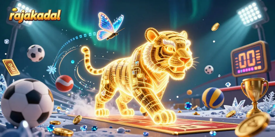 Permainan casino rajakadal dengan harimau emas bercahaya menjalani aksi taruhan