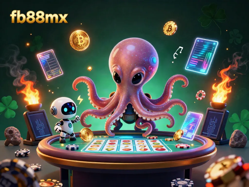 Engage with thrilling gameplay at fb88mx, featuring an alien octopus and exciting roulette elements.