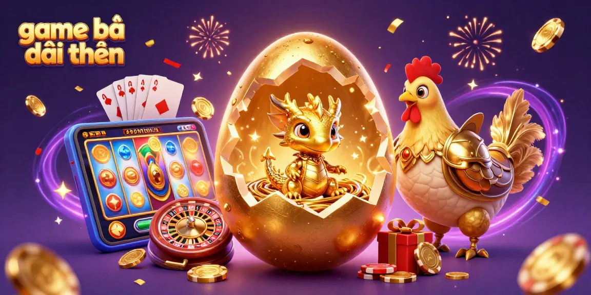 Experience game bài đổi thưởng with golden dragon guarding poker chips and vibrant casino elements.