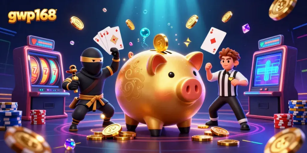 Gwp168 menyajikan petualangan seru dengan karakter game dan koin emas yang melimpah.
