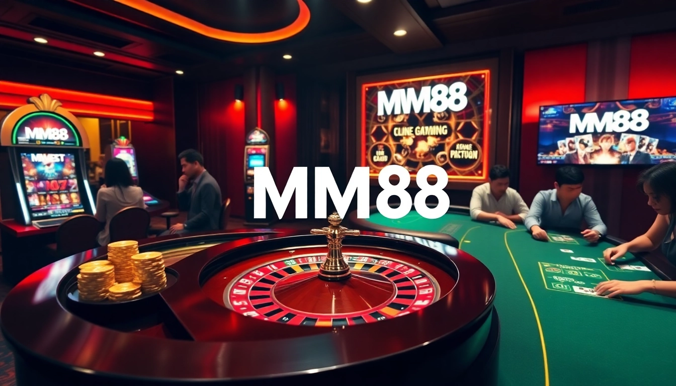 Experience the excitement at https://mm88.sa.com/ with a vibrant online casino atmosphere featuring roulette, slots, and poker tables.