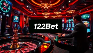 Engaging players at the online casino with "ink vao 12bet" on sleek screens, featuring vibrant gambling elements.