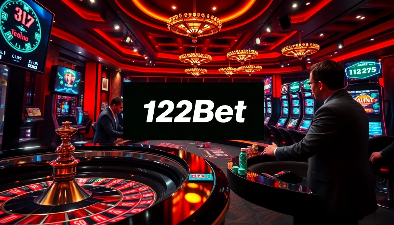 Engaging players at the online casino with "ink vao 12bet" on sleek screens, featuring vibrant gambling elements.