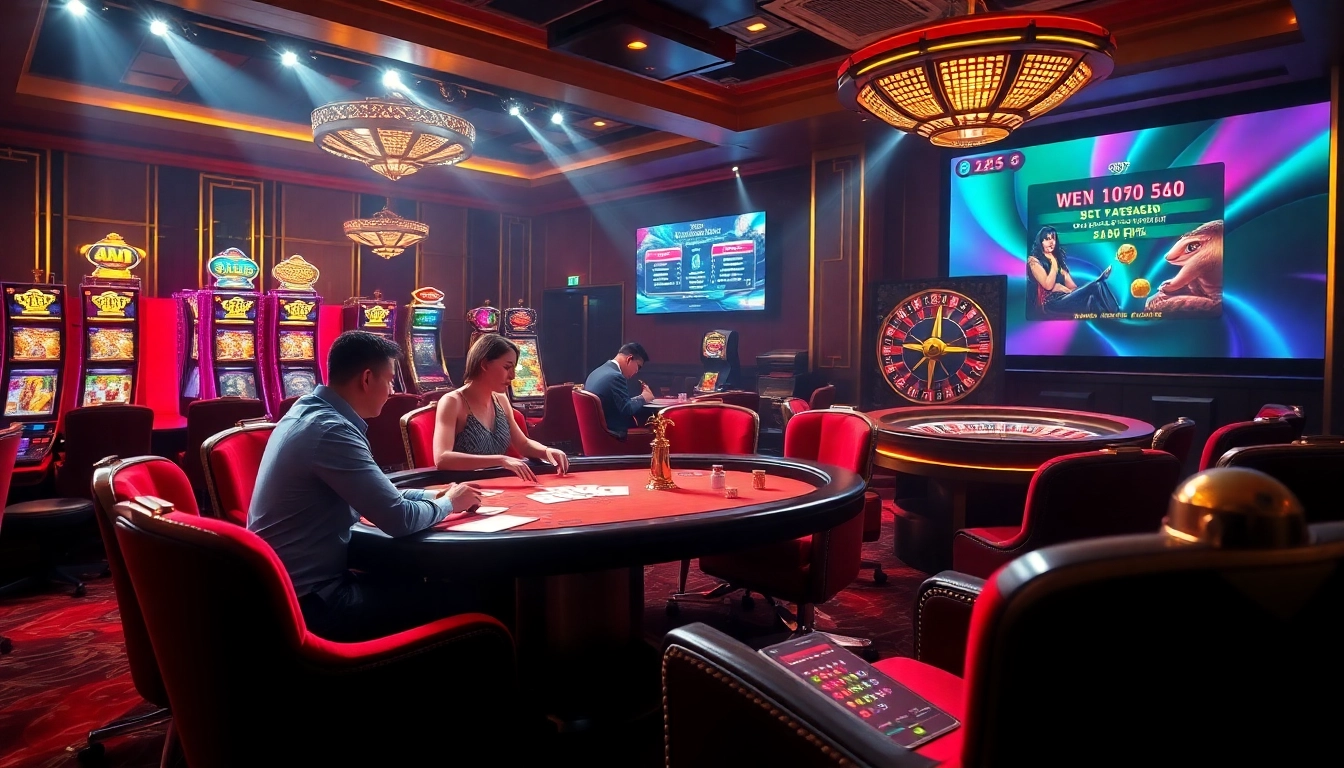Experience the thrill of gambling at an elegant casino, showcasing online gaming features from https://hanoiculturetravel.com/.