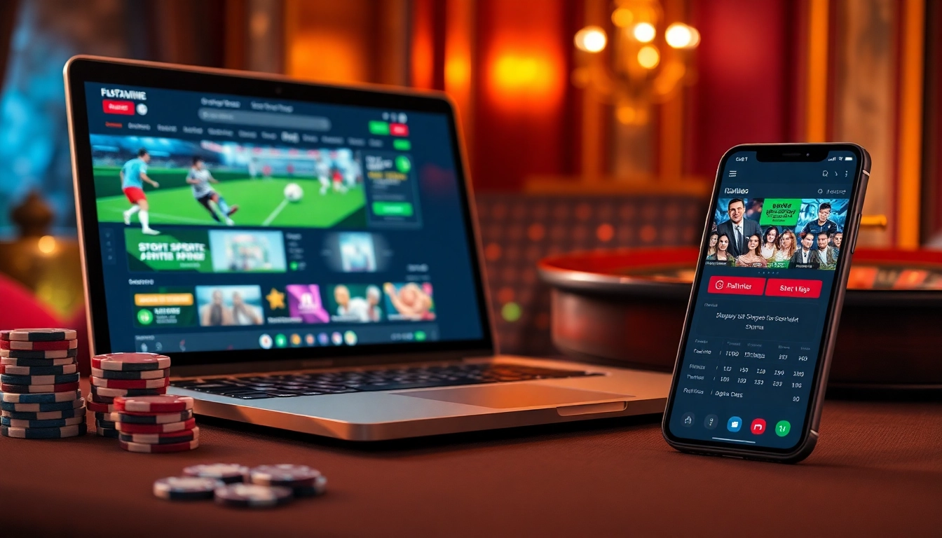 Betting on football matches online through a secure สมัครแทงบอล platform with vibrant graphics.