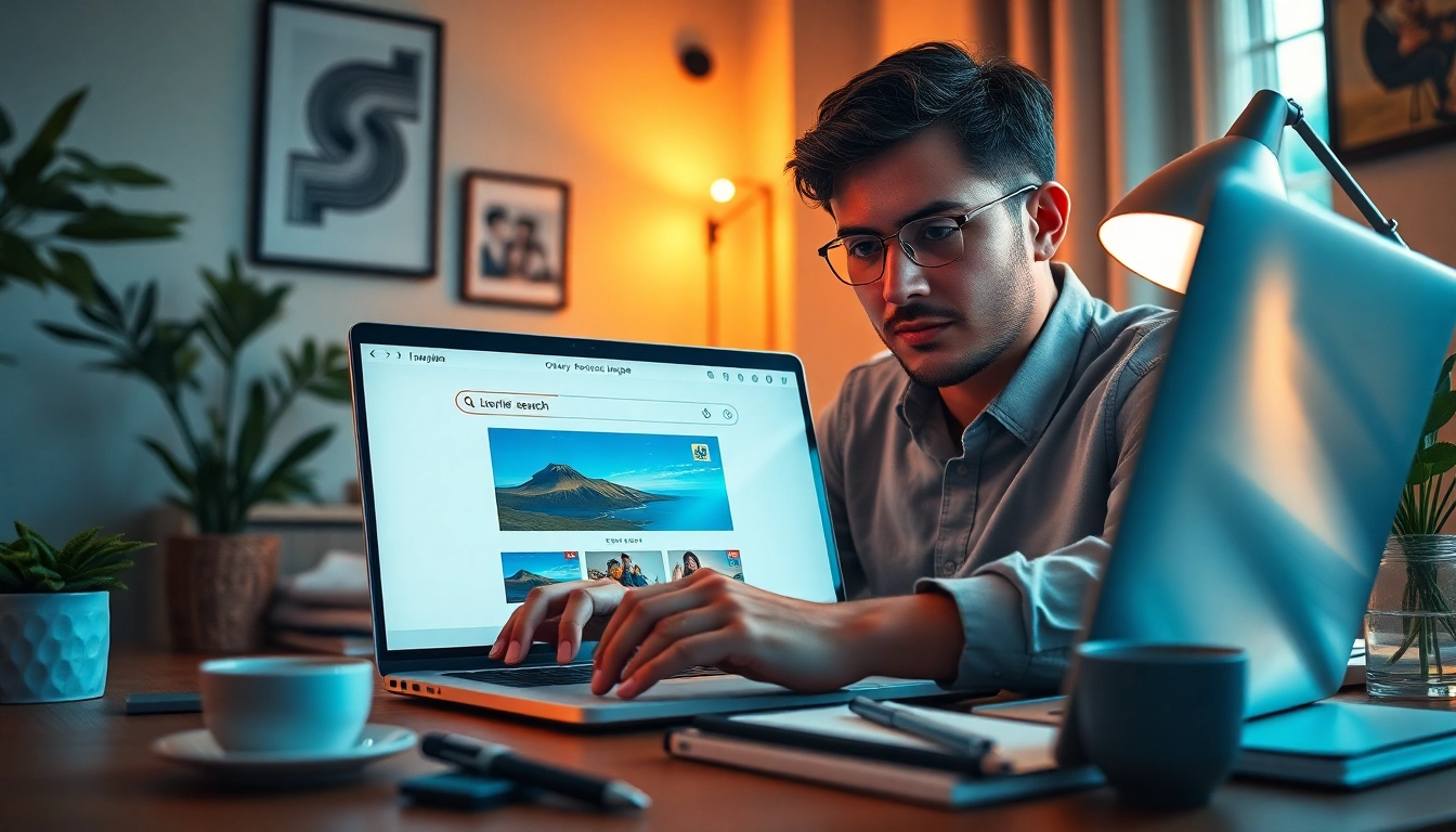 onlyfans reverse image search in a modern workspace with a user uploading an image