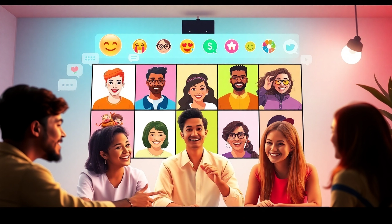 تفاعل عبر الإنترنت ديناميكي في شات دردشتي يعرض تواصل مستخدمين متنوعين في بيئة دردشة نابضة بالحياة.