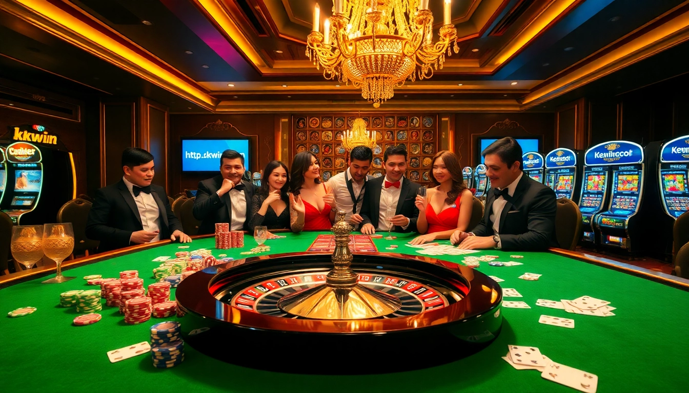 Gamble confidently at the table in an exciting casino scene inspired by https://kkwin.diy/.