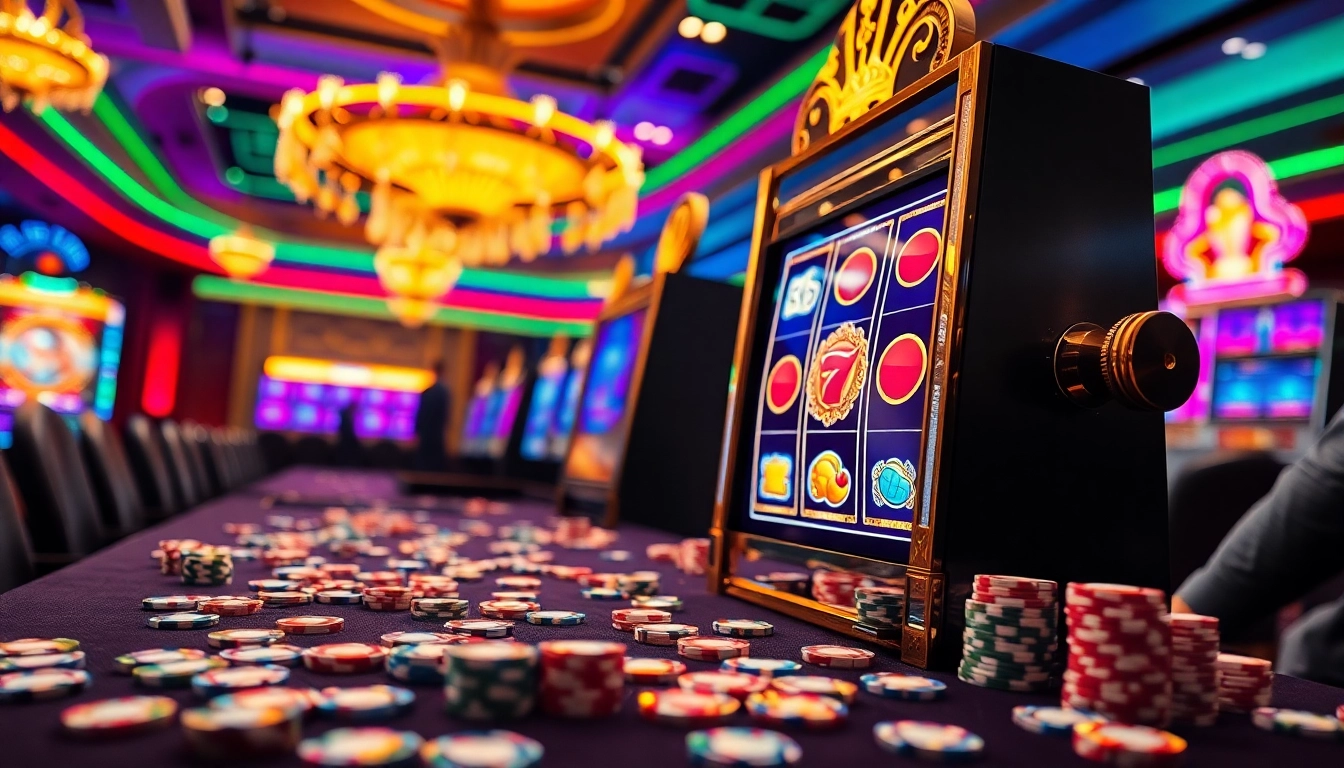 Exciting gameplay at a top luxury slot apiraja88 machine in a vibrant casino setting.