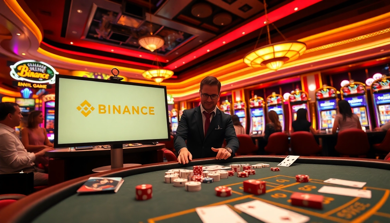 Experience the thrill of 바이낸스 회원가입 at a vibrant casino table with action-packed gambling.
