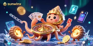 Engage in exhilarating gameplay with sunwinx, featuring a vibrant 3D illustration of a giant nautilus roulette.